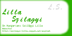 lilla szilagyi business card