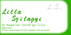 lilla szilagyi business card
